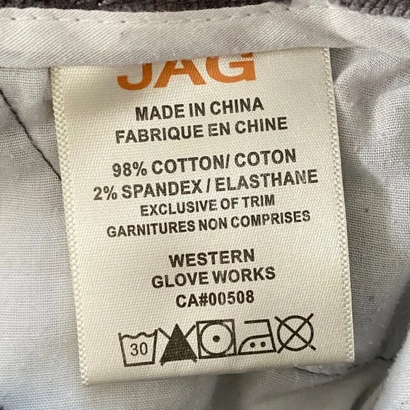 JAG High-Rise Straight Leg Pull-On Stretch Corduroy Pant in Gray - Size 8 - Picture 13 of 16